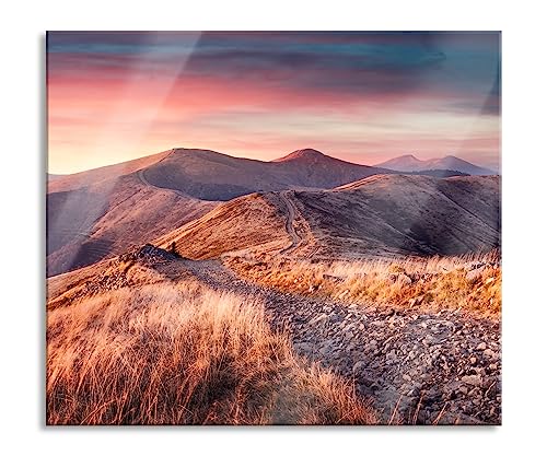 Plaque de recouvrement de cuisinière et protection anti-éclaboussures en verre véritable - Pour plaques de cuisson - 60 x 52 cm