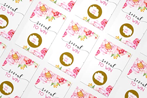 Paper Clever Party Cottage Floral Scratch Off Games (28 Cards) Rustic Wedding Favors Pink And Gold #TOP3