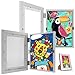 Produktbild Wifujoy 2 Stück Kinder Kunstrahmen Frontöffnung, Bilderrahmen A4, mit vorderer Öffnung, Befüllbarer Klapprahmen zur Aufbewahrung von Kinderzeichnungen(weiß)
