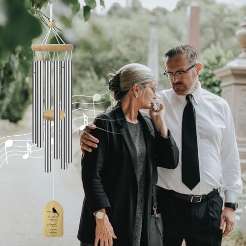 Image of ASTARIN Personalized Wind Chimes Outdoor Large Deep Tone,Large Customized WindChimes for Outside Tuned Relaxing Soothing Low Bass,Memorial Wind Chimes Sympathy for Mom Dad