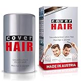 DETAILS: COVER HAIR Schütthaar, mittelbraun, für natürliche Haarverdichtung, Ansatzkaschierung sowie dichteres & volleres Haar für Männer & Frauen, produziert in Österreich, 14g Dose