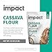 Impact - Conventional Cassava Flour, Gluten, Grain, Dairy, Soy & Nut Free, Vegan, Non-GMO, Fine Texture, All-Purpose Baking Flour - 2lb Resealable Bag