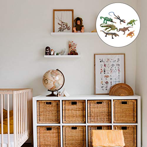 NUOBESTY 1 Conjunto de Lagarto de Borracha Brinquedos de Animais Artificiais Lagarto Banheira Réptil