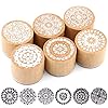 6 Stuks Rubber Houten Vintage Houten Stempel Houten Stempel Om Te Knutselen Rubberen Stempelset Natuur Houten Stempel…