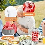 Glass Water Pitcher,68oz/2000ml Water Carafe with Lid and Silicone Base Anti-Slip Coaster, Precise Scale Line Water Jug for Milk Juice Coffee Sangria Cold or Hot Beverages - Image 6