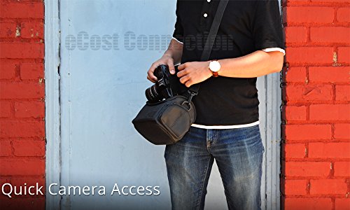 Medium Soft Padded Camera Equipment Bag/Case For Pentax K-30, K-50, K-500, K-R, K-X, 645D & More… + Microfiber Cloth #TOP5