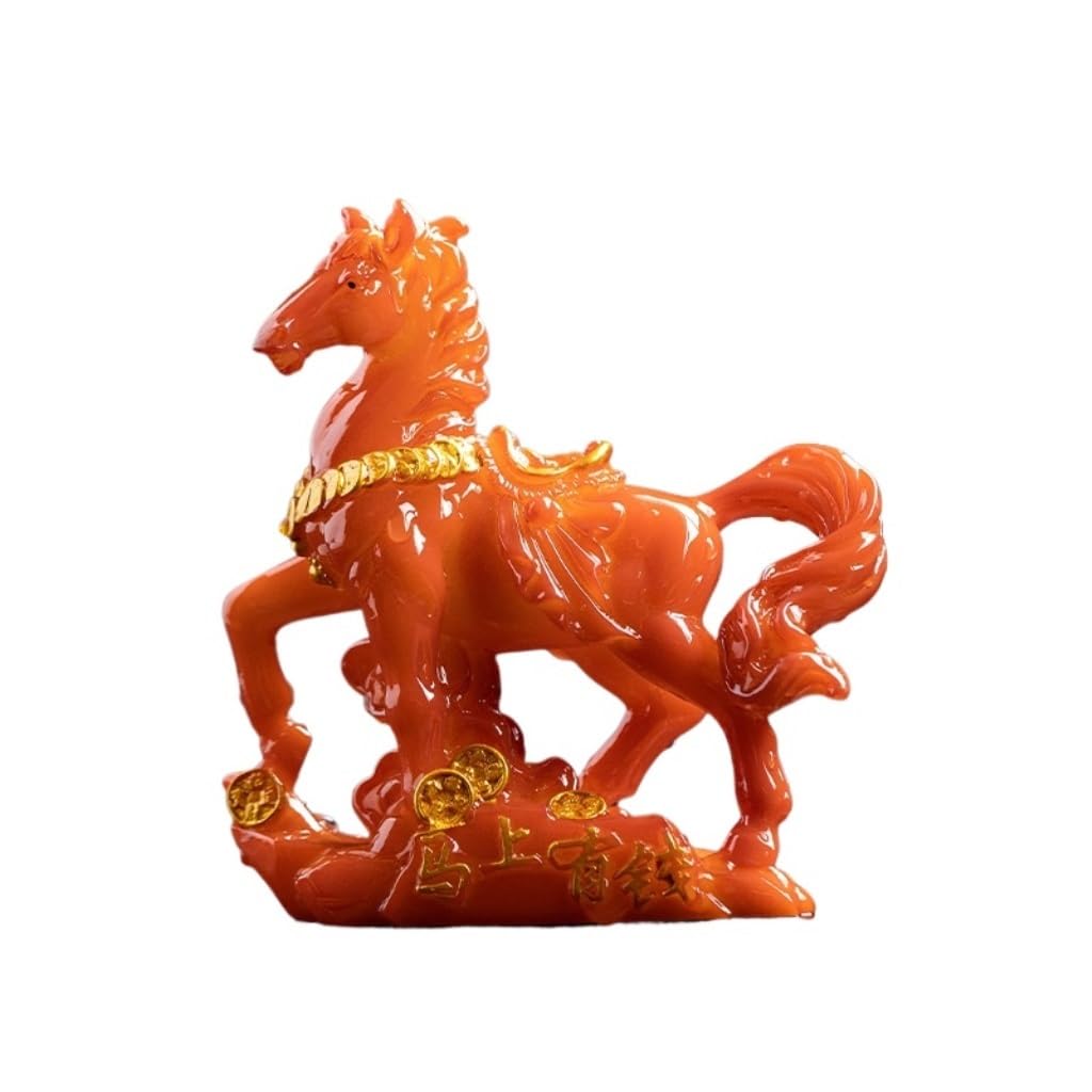 Aottsd A Color Changing Horse Resin Te Pet Figurine Te Tray Ccessory Color