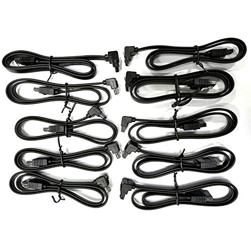 3NH® 10x 18inch SATA 3.0 III SATA3 6GB/s Hard Drive Data Wire Cable Black Cord Lots-image-30