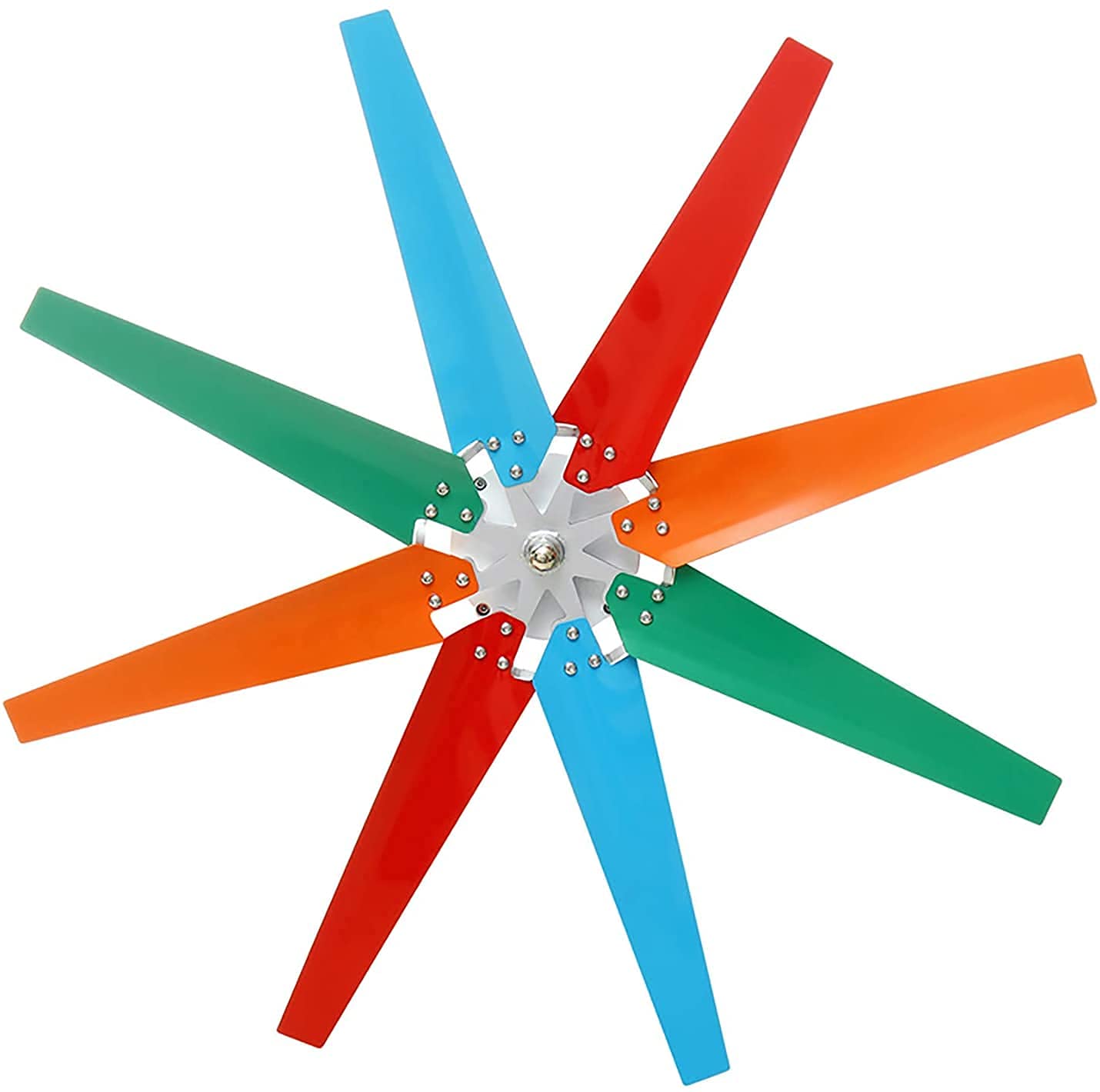 Generador de Viento Horizontal Generador de turbinas de Viento 24V 8 Cuchillas Molino de Viento Carga de turbinas de energía para el hogar Camping Controlador Incorporado, 400w (300w)