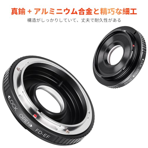 Adaptador de montura de lente K&F Concept Pro compatible con lentes Canon FD y FL de 35 mm SLR para cámaras Canon EOS (EF, EF-S), incluye compatibilidad con Canon 1D, 1DS, Mark II, III, IV, Digital Rebel T5i, T4i, T3i, T3 miniatura 4