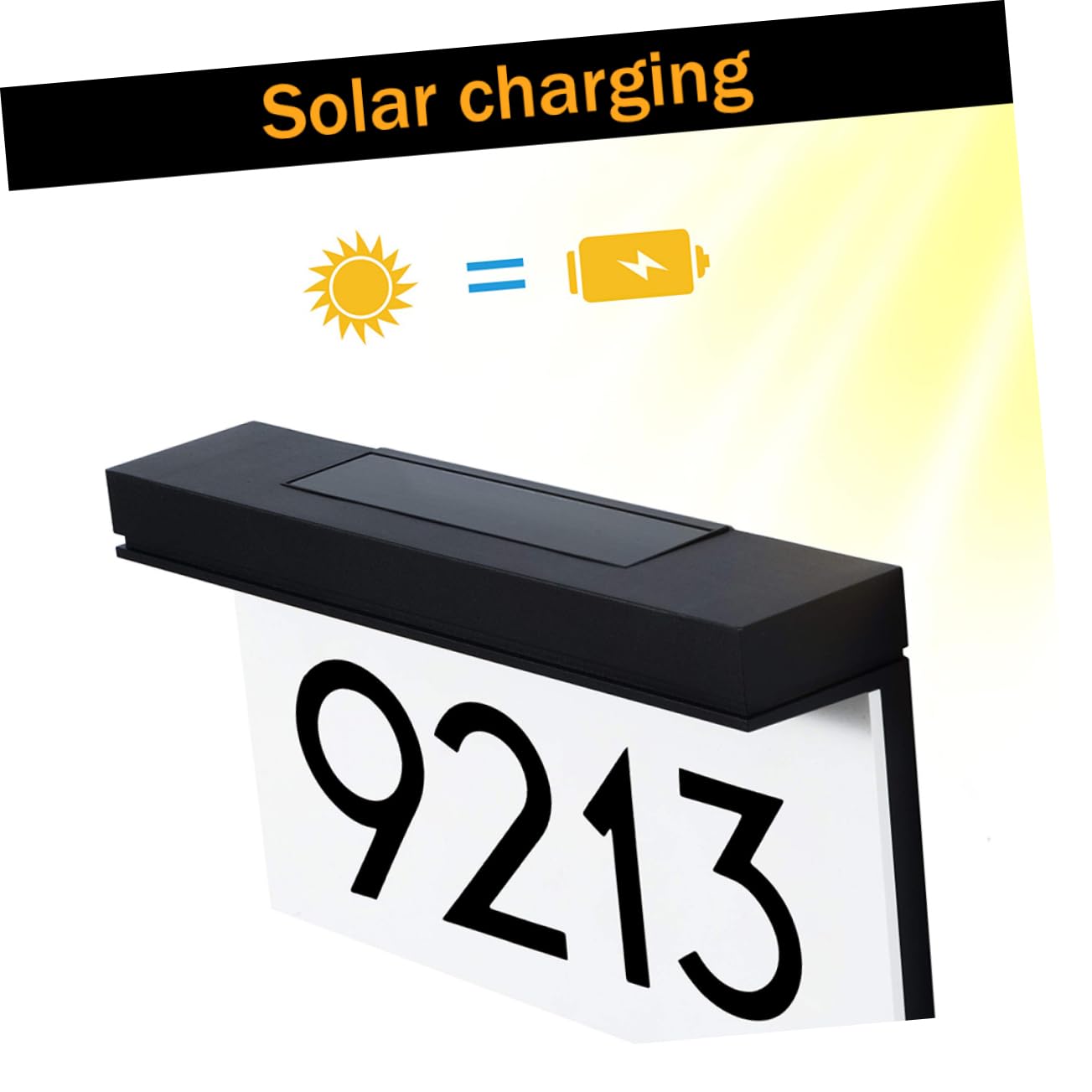DOITOOL Faro Led Esterno Solare Luce Led Solare Per Esterni Numeri Civici Alimentati Ad Energia Luci Da Cortile Solari Insegne Numeri Civici