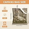 Embroidered Style Print Canvas Tote Bag, Nature Inspired Reusable Shopping Bags, Linen Lightweight Eco-Friendly Shoulder Bags 13x15 Inch #3