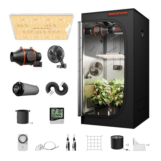 NICEGROW Box Set Zelt mit Abluft Growbox 135 CBM/h 60x60x160 inkl. Aktivkohlefilter Grow 12 Spider Farmer SF1000D Growzelt Komplettset LED Grow Lampe Vollspektrum Samsung LM301B LEDs Growzelt Kit Komplettes 60x60x140cm Hydroponics 1680D Growing Tent Kit Belüftungssystem