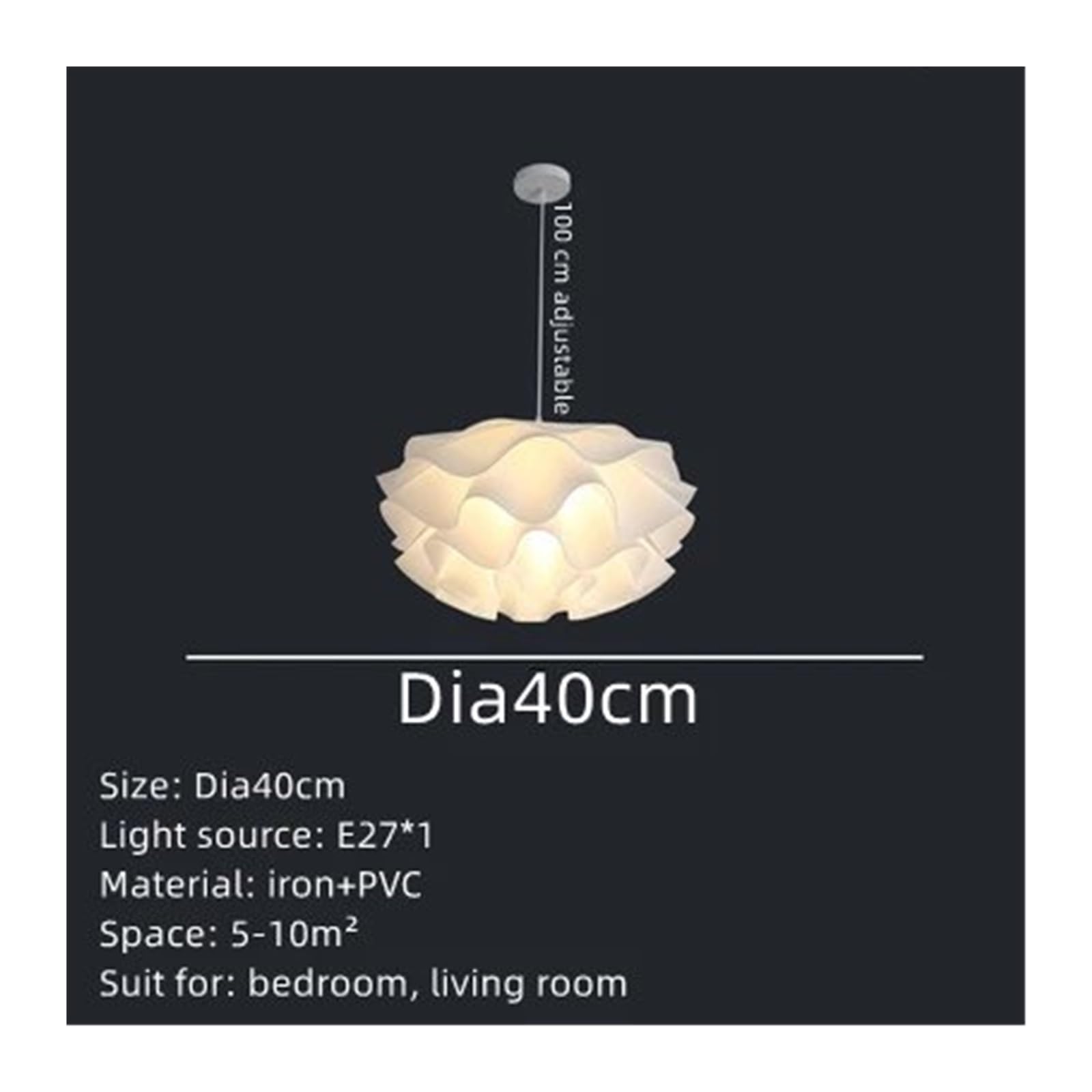 Pendant Lamp Compatible with Study Bedroom Bedside Living Room Kitchen Bar Chandelier