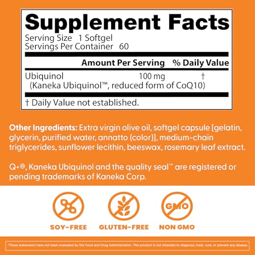 Image of Doctor's Best Ubiquinol with Kaneka 100 mg - 60 Softgels