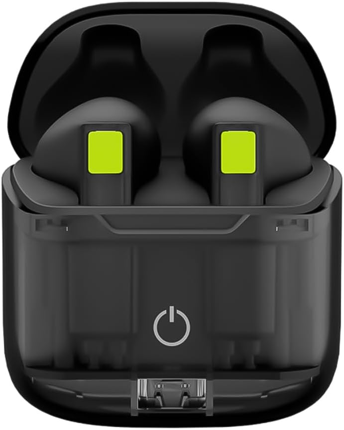 True Wireless Earset with Sound and 16 Hours Playtime - Black & Green