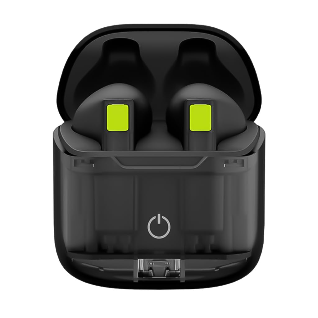 True Wireless Earset with Sound and 16 Hours Playtime - Black & Green