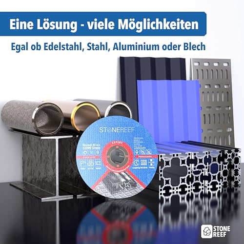 Trennscheiben [125x 1,0x 22,23mm] Extra Dünne, Zweifach Verstärkte Flexscheiben (1mm) – 125mm für Winkelschleifer & Flex – 25er Set für präzise Metallbearbeitung – Ideal für Stahl und Edelstahl