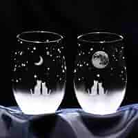 宇宙　ガラスの猫（ペア） 宇宙 ガラスの猫（ペア）