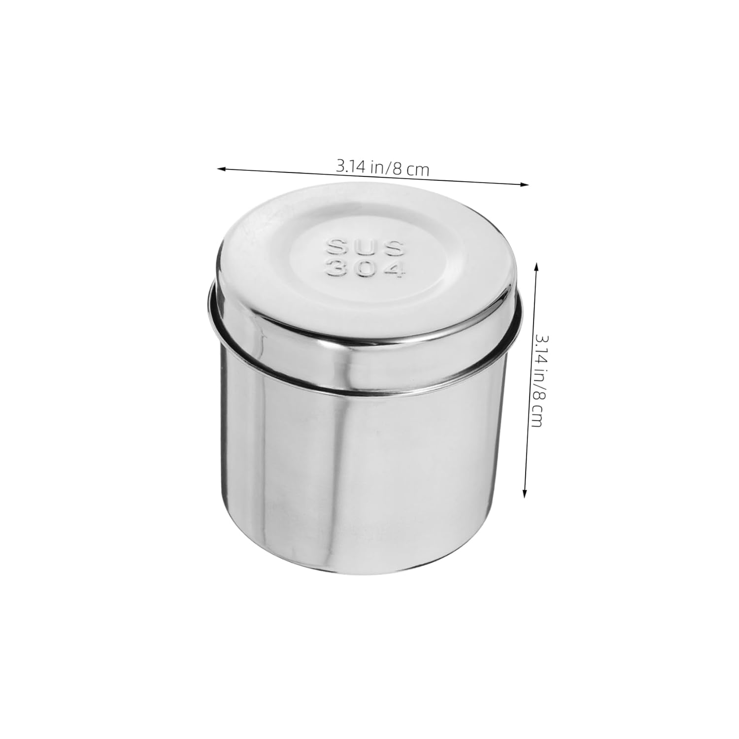 1pc Stainless Steel Container Jar Iodine Resistant Storage Bottle for Salons Clinics