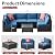7-Piece Patio Furniture Set,Wicker Sectional Sofa Set, Rattan Sectional Sofa with Water Repellent Cushions and Glass Coffee Table,Modular Patio Conversation Sets for Garden, Balcony, Porch (Navy Blue)
