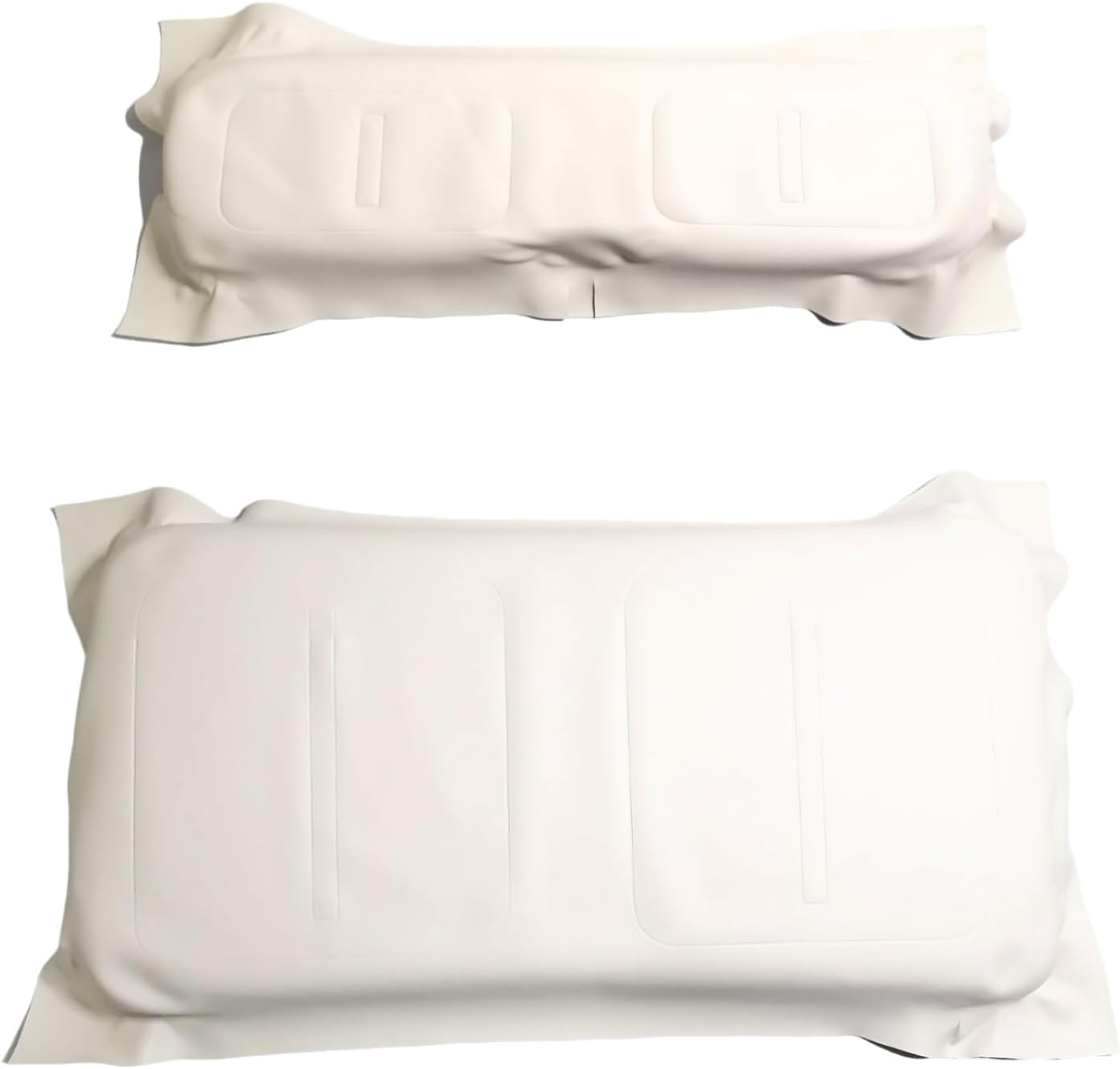 for EZGO Medalist TXT1994-2013 Golf Cart Front Seat Covers and Backrest Leather Replacement (Thermoformed/OEM Match) (Ivory White)