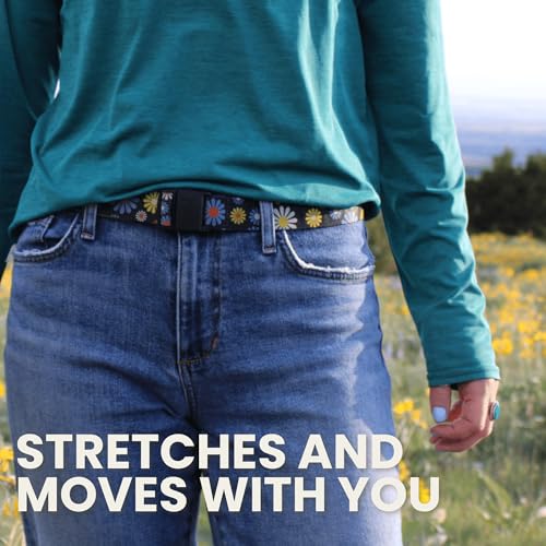 Image of JeltX Adjustable Elastic Belts for Men and Women, Non-Slip Stretch Belt with Magnetic Belt Buckle and Grippy Gel