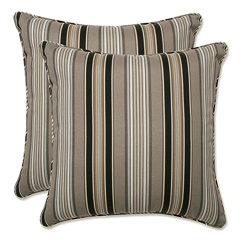 Pillow Perfect Stripe Indoor/Outdoor Accent Throw Pillow, Plush Fill, Weather, and Fade Resistant, Large Throw - 18.5