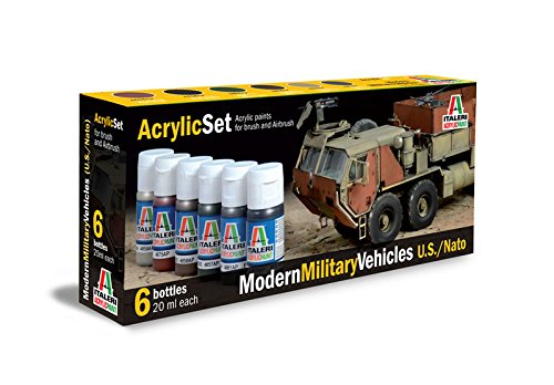 Italeri 510000442 - Set di Colori acrilici per modellini di Veicoli Militari