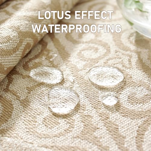 Linen Tablecloths for Rectangle Tables,Fabric Tablecloth Advanced Waterproofing Technology for Dinningroom,Farmhouse