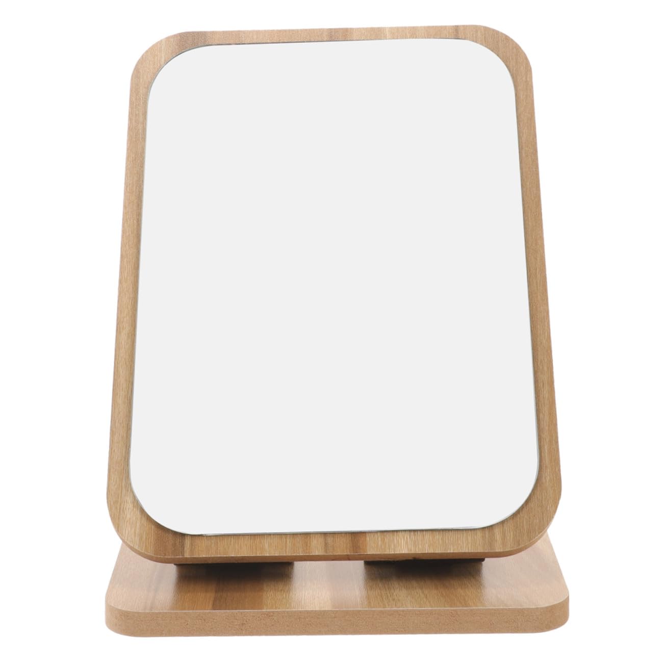 Miroir sur pied de maquillage pivotant bureau coiffeuse base bois
