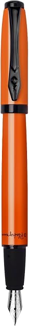 Platignum Studio Orange Fountain Pen with Blue Ink in Gift Box (Black Ink Refill Included) [Pack of 1] Ref: 50313