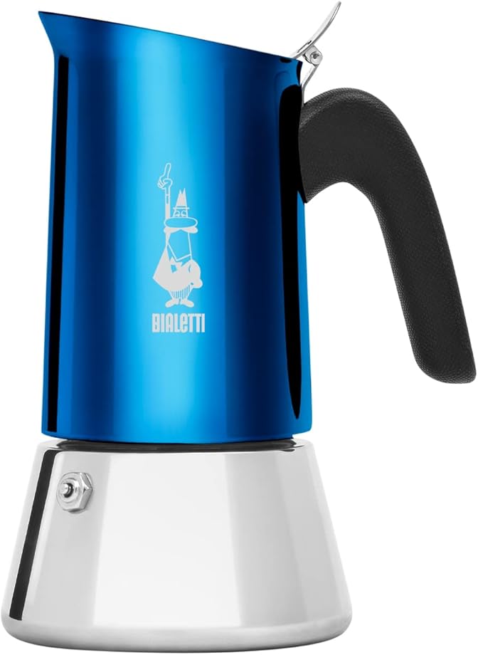 Bialetti caffettiera moka new venus blu 4 tazze adatta a induzione