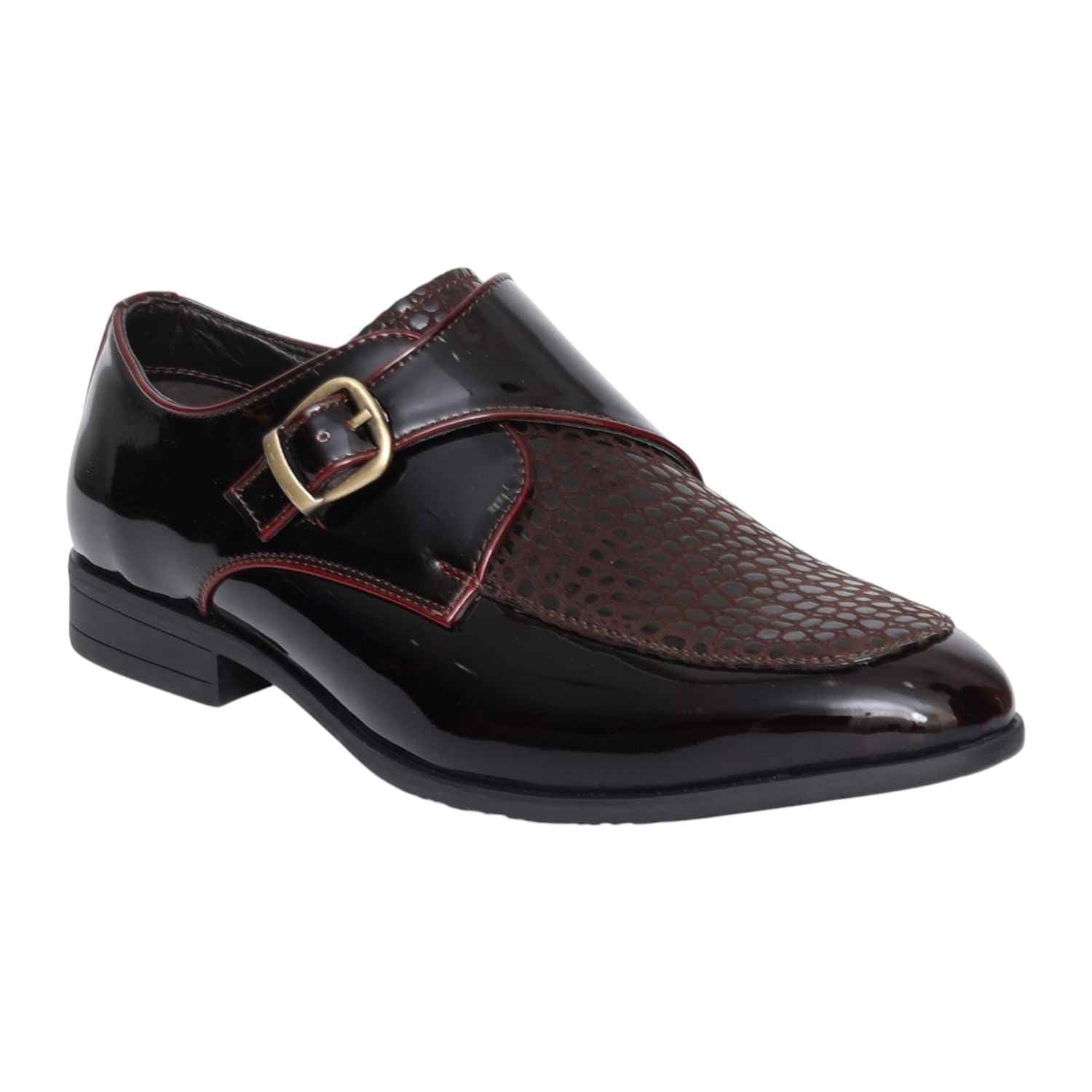 bellissimo Mens Cherry Textured Monk Strap Shoe-picture-20