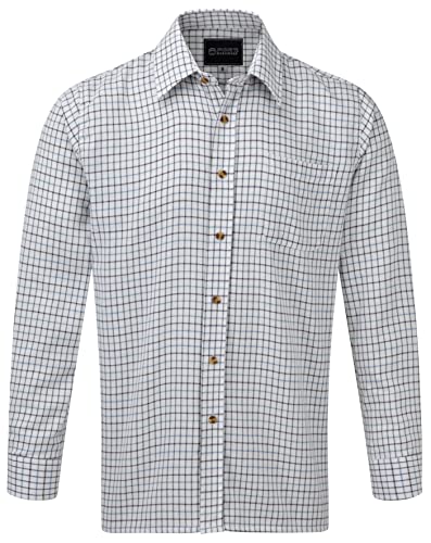 Fort Workwear Men’s Tattersall Check Shirt (as1, Alpha, l, Regular, Regular, Blue & Green)