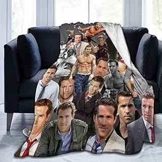 Ryan Reynolds Fleece Throw Blanket, Ultra Soft Cozy Luxury Fuzzy Blanket for Couch Bed Sofa, Lightweight Warm Plush Blankets Bedding for All Season 50X40 in