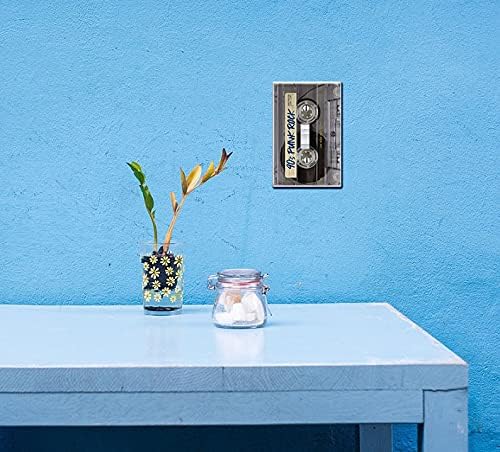 Miniatura 5 de WIRESTER Placa de interruptor de luz de palanca de una sola bandacubierta de placa de pared - Cinta de casete transparente retro Punk Rock