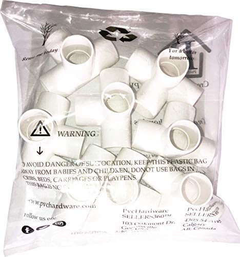SELLERS360 4Way 1 1/4 in PVC Fittings Corner Cross Elbow 45 90 Degree for Greenhouse Shed Pipe, Tent Connection Tee, Furniture Build Grade SCH40 [Pack of 8] - Thumbnail 6