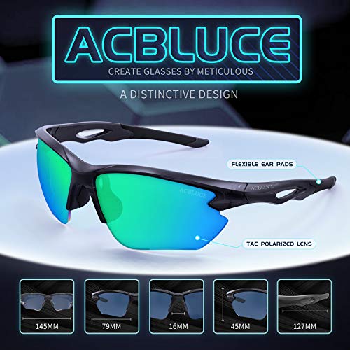 Acbluce Polarized Sports Sunglasses For Men Women Cycling Running Driving Fishing Wrap Glasses #TOP1