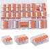 Lever Nuts, Wire Connector Assortment Pack Compact Splicing Connector Lever Nut Kit for Electrical Wires Solid Stranded Flexible Wires A221-412 A221-413 A221-415 2 Conductor, 3 Conductor, 5 Conductor