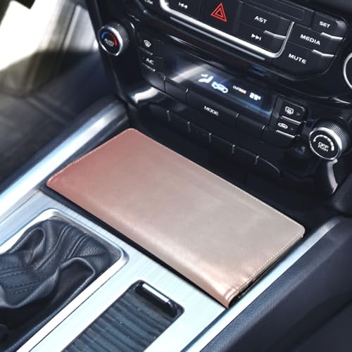 Organizador para auto de cuero delgado miniatura 4