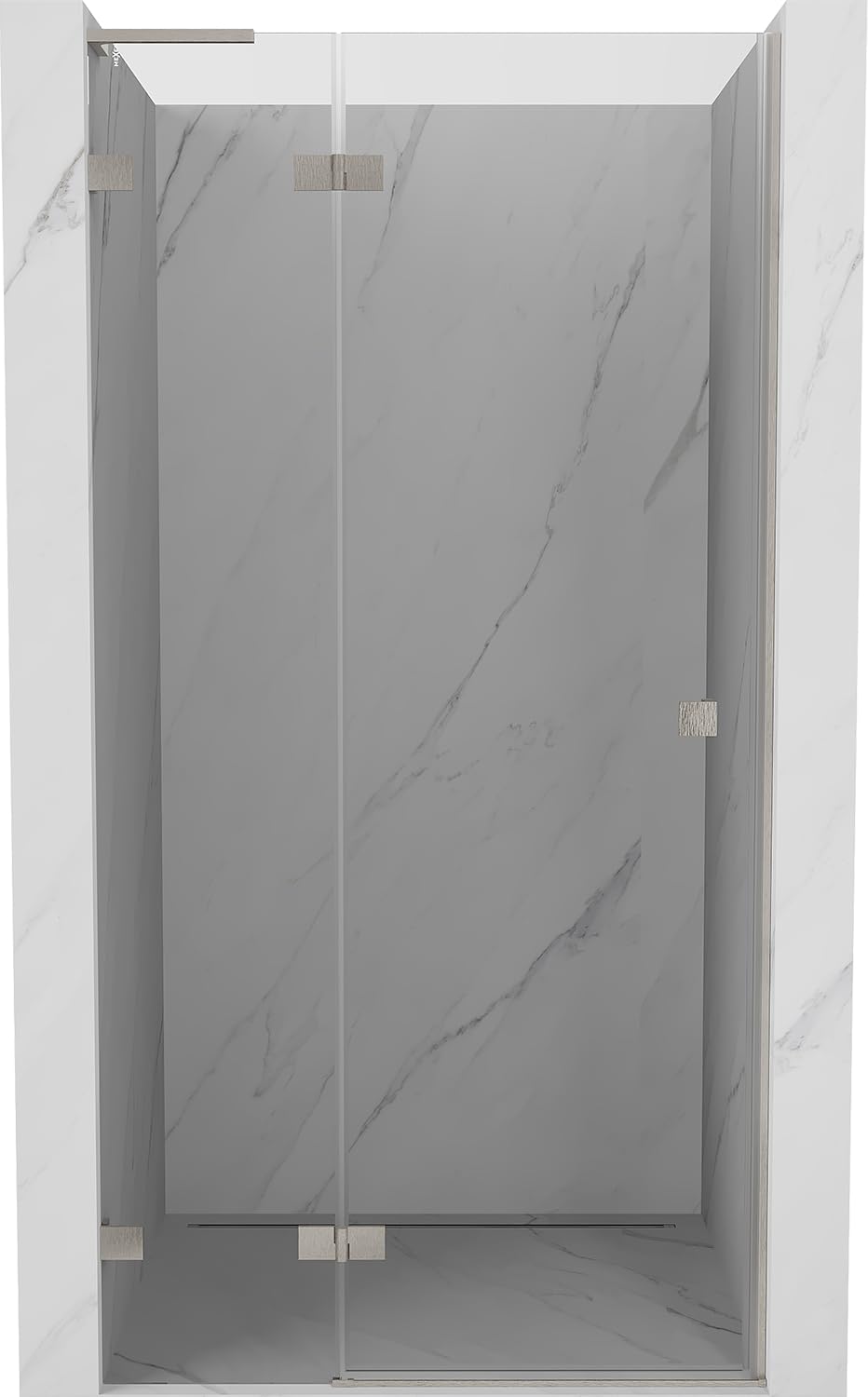 Mexen Lunar-B - Porta doccia girevole sinistra, 60 cm, trasparente, oro spazzolato