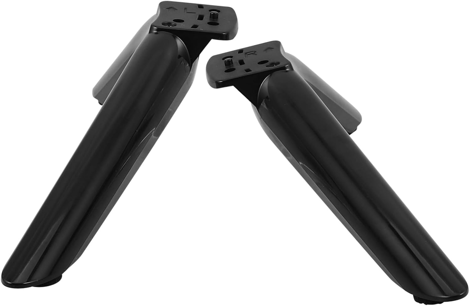 Toyvian 2pcs Universal Tv Legs Stand Base for Television with Screws, Abs Material, Strong Stability, Modern Minimalist Design, Compatible with 32 to 65 Inch Tvs, for Home Use