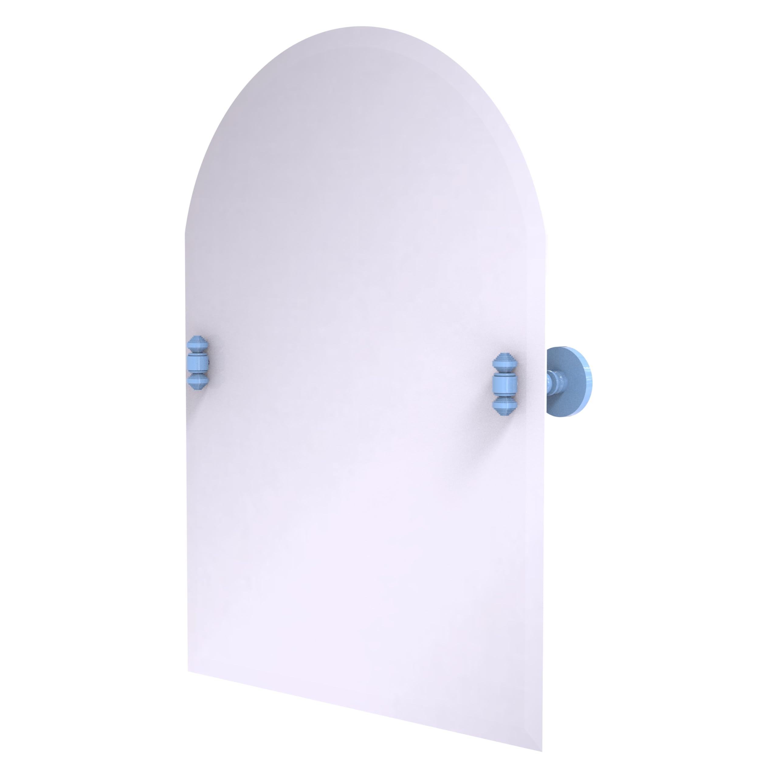 Allied Brass SB-94-FTB Frameless Arched Top Tilt Mirror with Beveled Edge, Flat Troll Blue