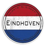  2 x 10 cm Eindhoven Niederlande Vinyl-Aufkleber – Flagge Fun Aufkleber Gepäck #20332 (10 cm breit)