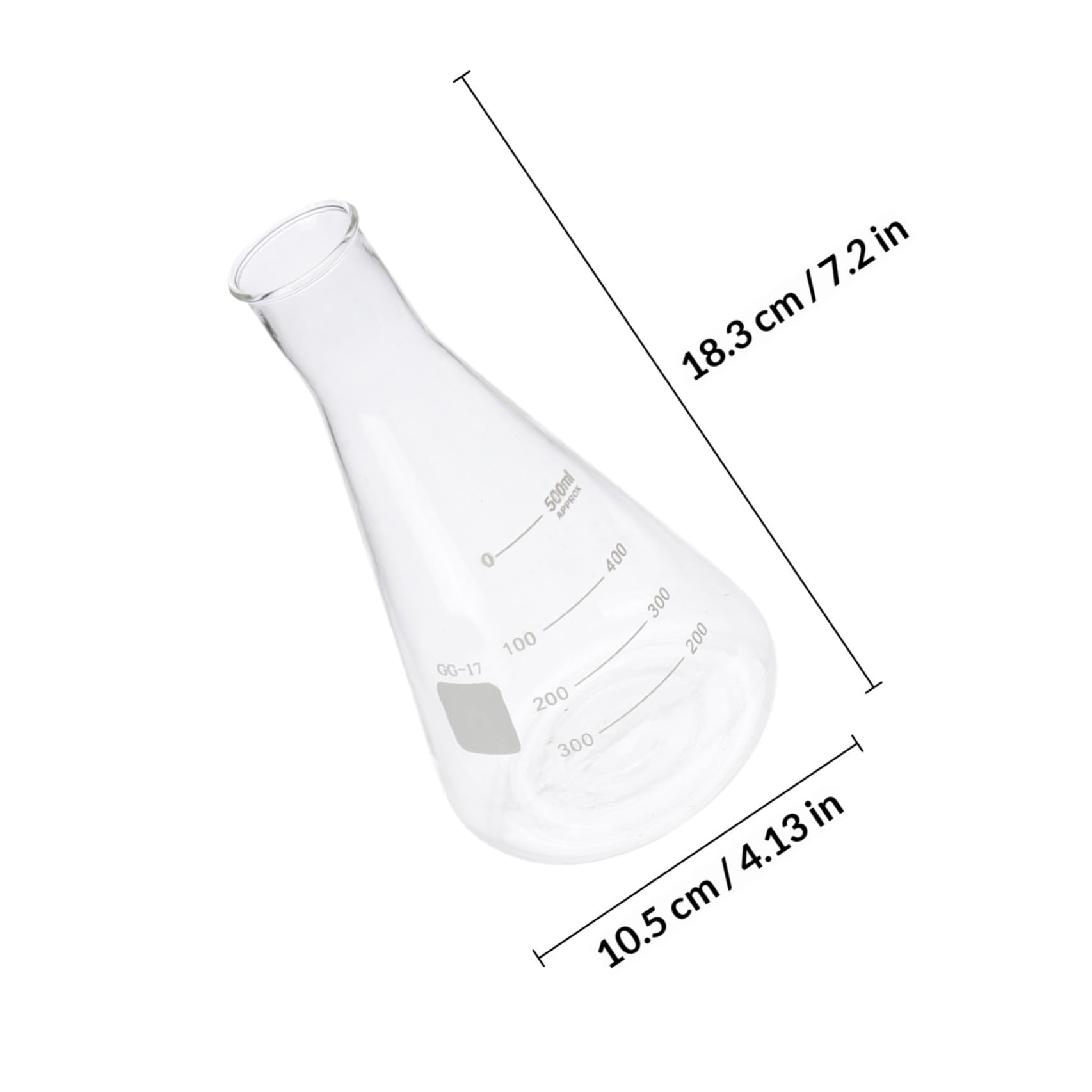 Didiseaon Matraces Erlenmeyer Fondo Plano de Vidrio Borosilicato Juego de 4 Capacidad Estándar y Diseño Cónico para Experimentos en Clase de Química