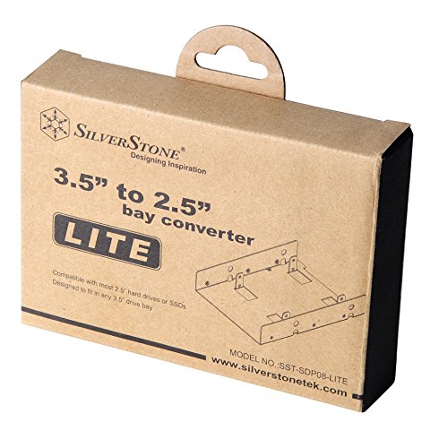 Image of SilverStone Technology 3.5-Inch to 2 x 2.5-Inch Internal Hard Drive HDD /SSD Bay Converter (SDP08-LITE)
