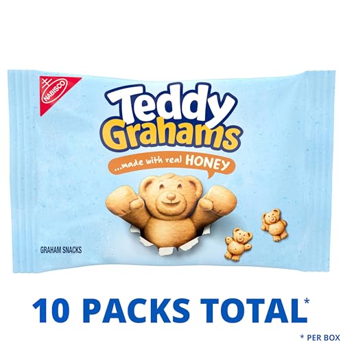 TEDDY GRAHAMS Honey Graham Snacks, 40 Kids Snack Packs (4 Boxes) - image 5