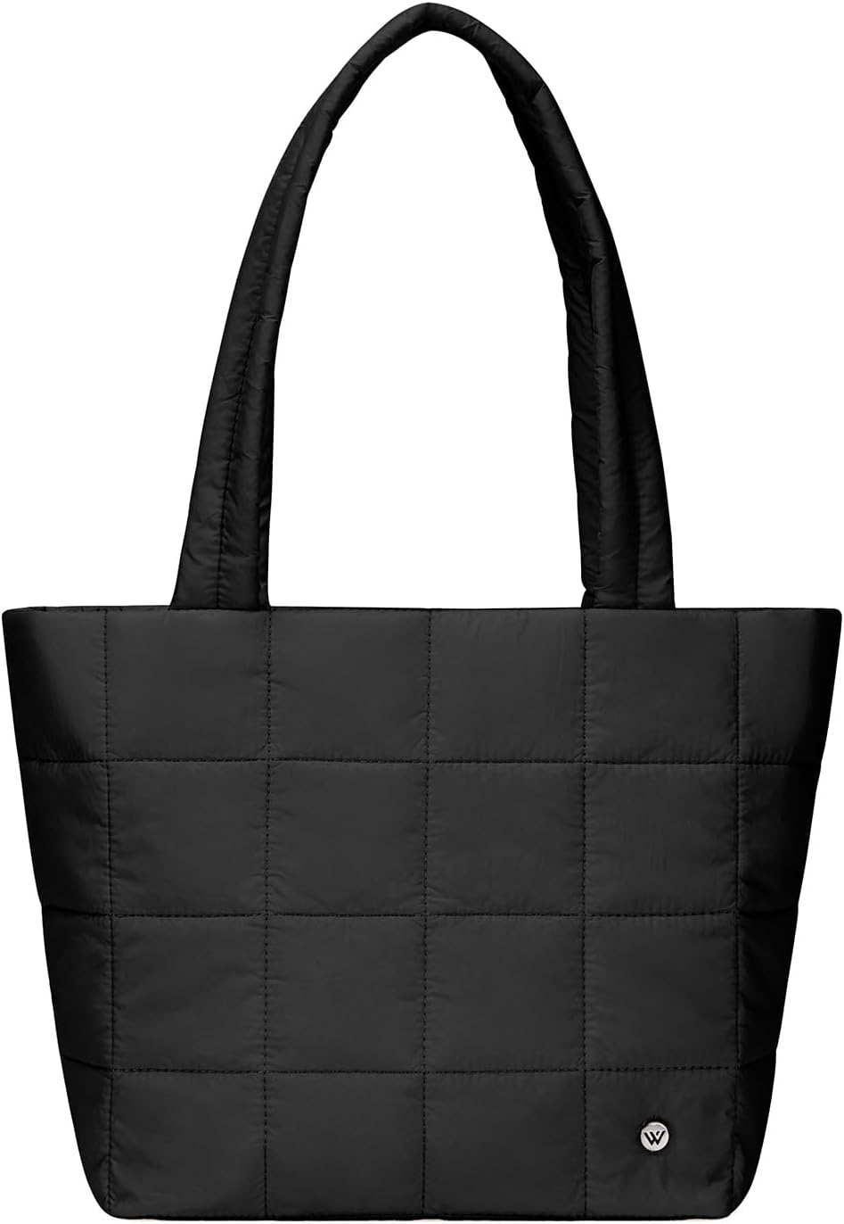 WESTBRONCO Puffer Tote Bags for Women Puffy Quilted Purse Nylon Shoulder Bag and Handbags with Laptop Compartment