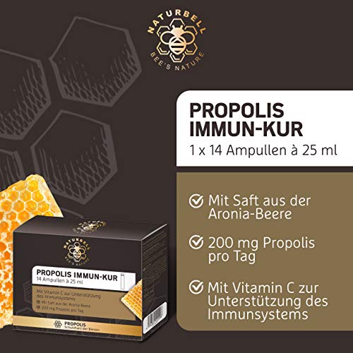 Naturbell Propolis Immun-Kur, Nahrungsergänzungsmittel mit Propolis und Vitamin C zur Unterstützung des Immunsystems… – Bild 3